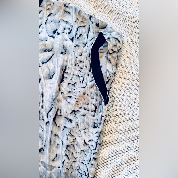 HELMUT LANG 100% Silk Black White Grey Monochrome Tunic Top Dress - Picture 8 of 16